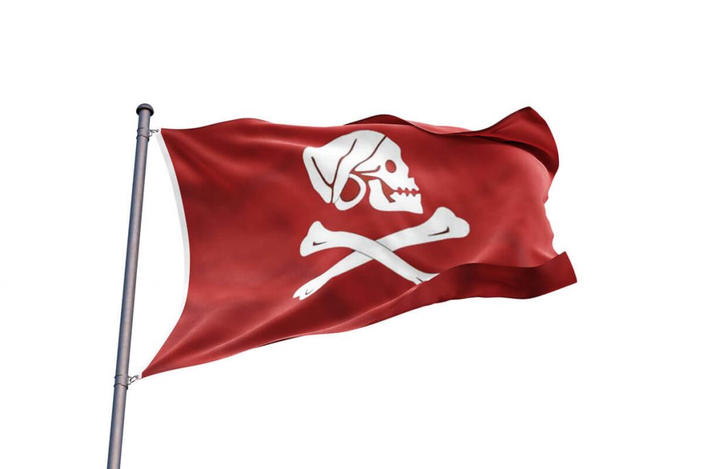 Henry Avery Red Pirate Flag - Jolly Roger Skull & Crossbones Banner - 3x5 Foot Polyester